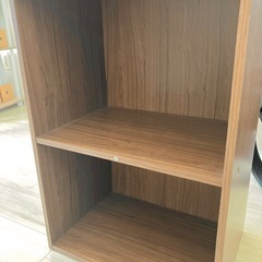 カラーボックス 茶色 2段の画像