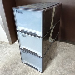 [八5744]  Fits   衣装ケース　プラケース　3個セッ...