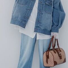 【新品・未使用】JEANASISジャガードモノグラムボストン　の画像