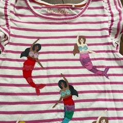 Mini Boden ミニボーデン　フレンチスリーブシャツ　人魚柄　サイズ122cm/6-7yの画像