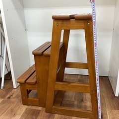 天然木　ステップチェア　3段の画像