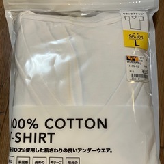 【新品】ＶネックＴシャツ　Ｌ白