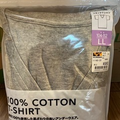 【新品】ＶネックＴシャツ　ＬＬグレー
