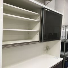 ★リユースのサカイ横浜南店★YM1200 松田家具 レンジボード ブラウン W157×D49×H205 クリーニング済みの画像