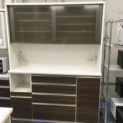 ★リユースのサカイ横浜南店★YM1200 松田家具 レンジボード ブラウン W157×D49×H205 クリーニング済みの画像