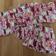 甚平 　子供用　花柄　90サイズの画像