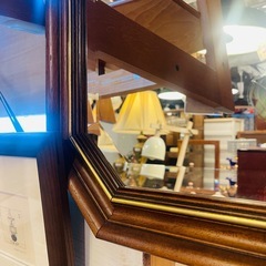 【武蔵小山店】  ウォールミラー 壁掛けミラー イタリア製 八角形ミラー 8角ミラー ビンテージミラー アンティークミラー ゴールドフレーム デコラティブミラー 鏡 壁掛け インテリア雑貨 クラシック 輸入家具 ヨーロッパ 高級感　wall mirror octagon mirror italian mirror vintage antique gold frame decorative hanging european classicの画像