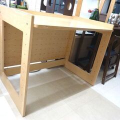 札幌市 清田区 無印良品 積層合板子供用デスク 学習机 キッズデ...