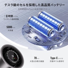 新品未使用品【世界初！チタン金属製サーキュレーター DCモーター】卓上扇風機 静音 デスクトップファン の画像