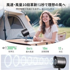 新品未使用品【世界初！チタン金属製サーキュレーター DCモーター】卓上扇風機 静音 デスクトップファン の画像