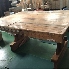 木製の作業台　テーブル　引き取り限定