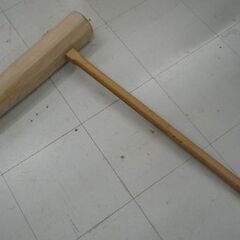 現状品 古民具 木製 臼 杵 セット 餅つき 正月行事 レトロ オブジェ 古道具 苫小牧西店の画像