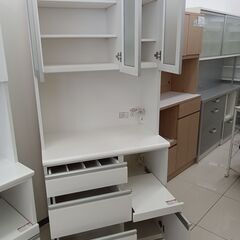 ★リユースのサカイ日立店★HJ6981 NITORI レンジボード ホワイト H200.5×D51×W88.5 クリーニング済み の画像