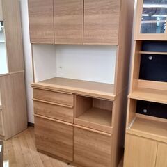 ★リユースのサカイつくば店★TK5762  食器棚 ナチュラル H180×D49×W100 クリーニング済みの画像