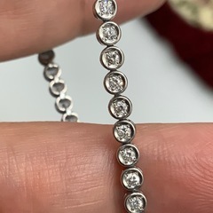 Pt850 テニスブレスレット　9.3g 1.03ct 約18cmの画像