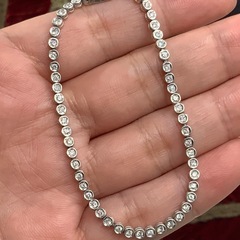 Used PT850 天然ダイヤモンド・パール ブレスレット (18cm PT850 ダイヤモンド ブレスレット | VERITEOnline-Shop