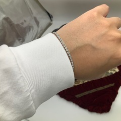 Pt850 テニスブレスレット　9.3g 1.03ct 約18cmの画像