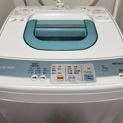 中古 5.0kg 簡易乾燥機能搭載 全自動洗濯機 日立 NW-5SR 2014年