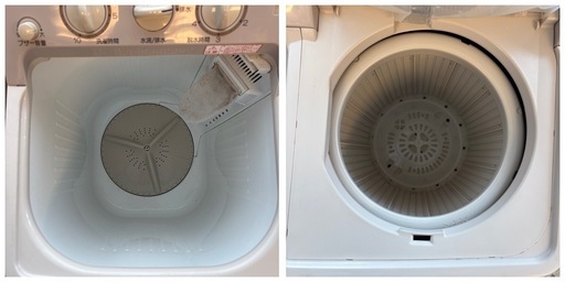 中古　HITACHI　日立　ヒタチ　2槽式洗濯機　二槽式洗濯機　洗濯機　4.5kg　PS-H45L　2020年製