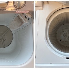 中古　HITACHI　日立　ヒタチ　2槽式洗濯機　二槽式洗濯機　洗濯機　4.5kg　PS-H45L　2020年製の画像