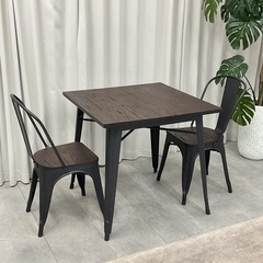 KG-1【新入荷　リサイクル品】インダストリアル　ダイニング3点...
