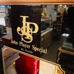 【武蔵小山店】  パブミラー JohnPlayerSpecial JPS ミラー 壁掛けミラー インテリアミラー ヴィンテージミラー ビンテージミラー イギリス雑貨 タバコ グッズ バーパブ 看板風 鏡 木枠ミラー 英国製 ノッティンガム ロゴミラー pub mirror jps john player special vintage mirror tobacco sign wall decorative uk nottingham england bar decor の画像