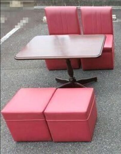 昭和レトロ ボックスチェア＆スツール＆テーブル セット【現状渡し】カグマニア