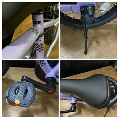 S749/Charly 1 イージーバイク 16インチ パープル  ママでも簡単にワンタッチでキックモードから自転車モードに変身できます　の画像