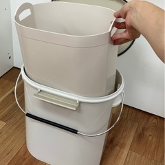 蓋•内カゴ付きゴミ箱　ダストボックス　アスベル製