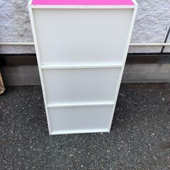 JM20028K)★大特価★3段カラーボックス<幅：約42cm 奥行：約39cm 高さ：約88cm> 中古品【取りに来られる方限定】 の画像