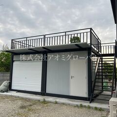 連結18.5畳広々空間！屋上も付いてて最高の空間に コンテナ プレハブハウス ユニットハウス スーパーハウス 事務所/倉庫/店舗/ガレージ/セキュリティ/まずはお問い合わせからの画像