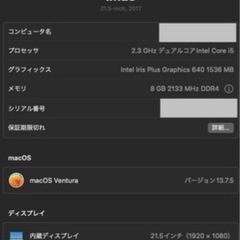 iMac 2021年6月購入 
2017 1TB 21.5" パソコン デスクトップ PC   の画像
