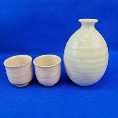 坂田泥華　萩　酒器　萩焼　徳利　盃　共箱の画像