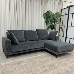 KG-8【新入荷　アウトレット品】松田家具　LUCK ラック　カウチソファセット　グレーの画像