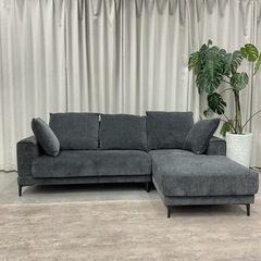 KG-8【新入荷　アウトレット品】松田家具　LUCK ラック　カウチソファセット　グレーの画像