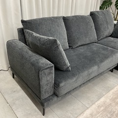KG-8【新入荷　アウトレット品】松田家具　LUCK ラック　カウチソファセット　グレーの画像