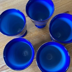 昭和レトロ　陶器ビールグラス　5個の画像