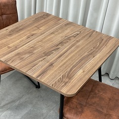 KG-10【新入荷　リサイクル品】ダイニング3点セット　ブラウンの画像