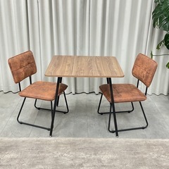 KG-10【新入荷　リサイクル品】ダイニング3点セット　ブラウンの画像