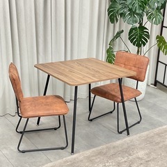 KG-10【新入荷　リサイクル品】ダイニング3点セット　ブラウン