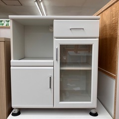 🤍白井産業🤍キッチンカウンター🤍ホワイト🤍ガラス扉🤍2215