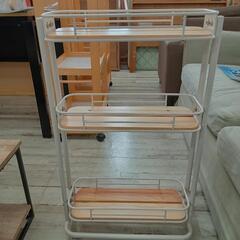 ★ 展示品❗  ワゴン  3段   木製＋スチール  キャスター...