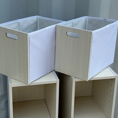 無料で！スリムなカラーボックス2個セット◇収納ケース付◇差し上げます！の画像
