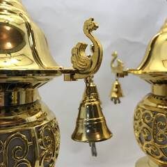 仏具 極楽灯 鈴付き 灯籠 2個セット 中古★K2758Zの画像