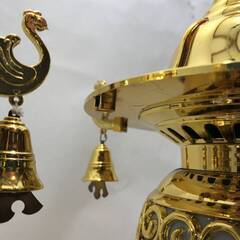 仏具 極楽灯 鈴付き 灯籠 2個セット 中古★K2758Zの画像