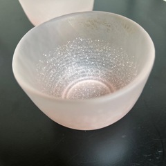 手作りガラス製湯呑み茶碗5客の画像
