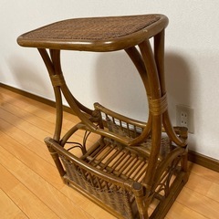 お取引成立籐家具ラックの画像