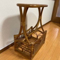 お取引成立籐家具ラックの画像