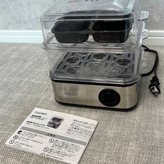 サンコー レンジ要らずで食べごろスチーマー 卓上フードスチーマー 蒸し器 缶詰 THANKO の画像