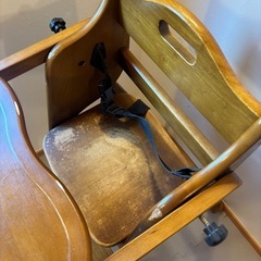 チャイルドハイチェア　木製　折りたたみの画像